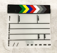 Elvid 9 Section Acrylic Production Slate with Color Clapper Sticks photo
