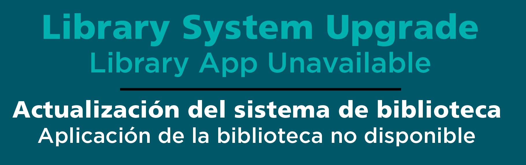 Library App Unavailable homeslide