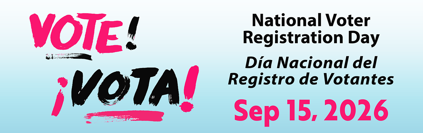 National Voter Registration Day homeslide
