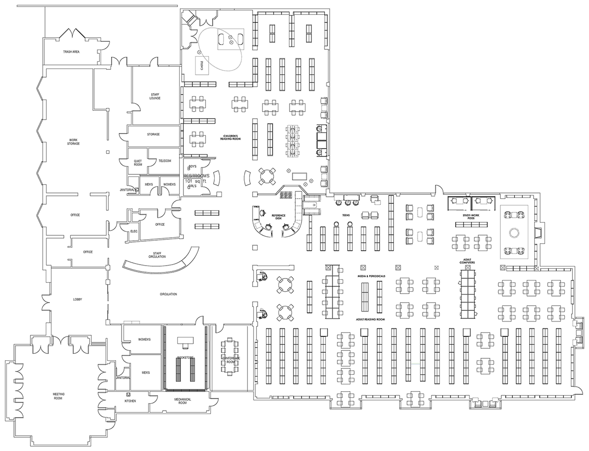 Rohnert Park Cotati Library floorplan images